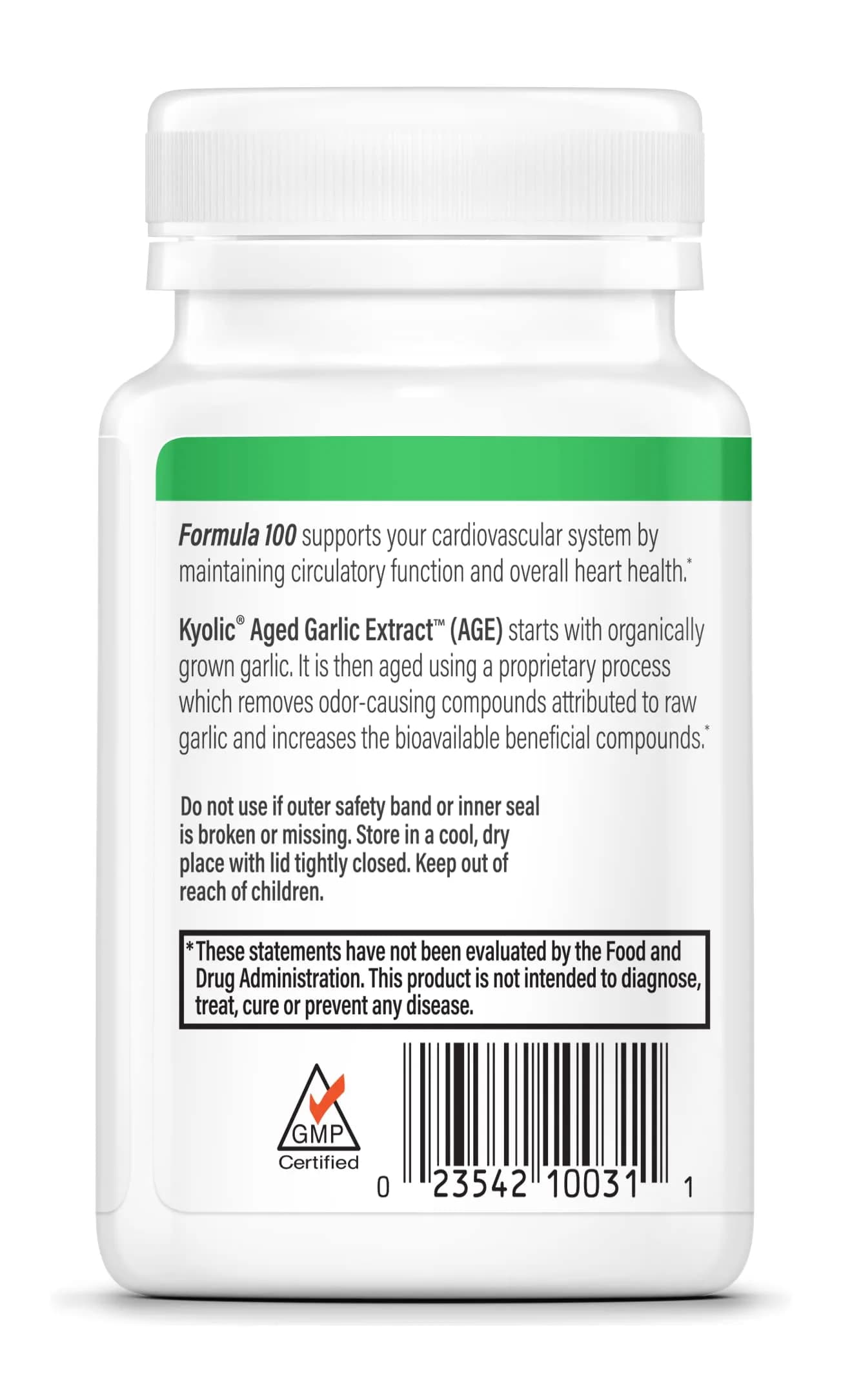 Kyolic Aged Garlic Extract Formula 100 Tablets | Cardiovascular Health Support 100 Count (50 Servings) - view 2