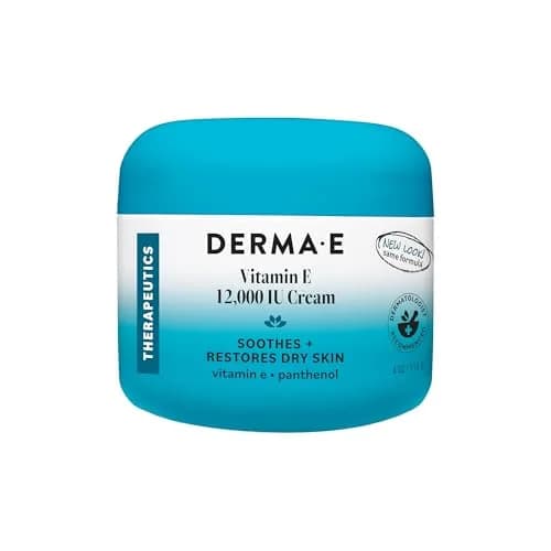 Derma E Vitamin E 12,000 IU Cream 118ml (4 oz) | Intensive Moisturizer for Face, Body & Hands thumbnail 1