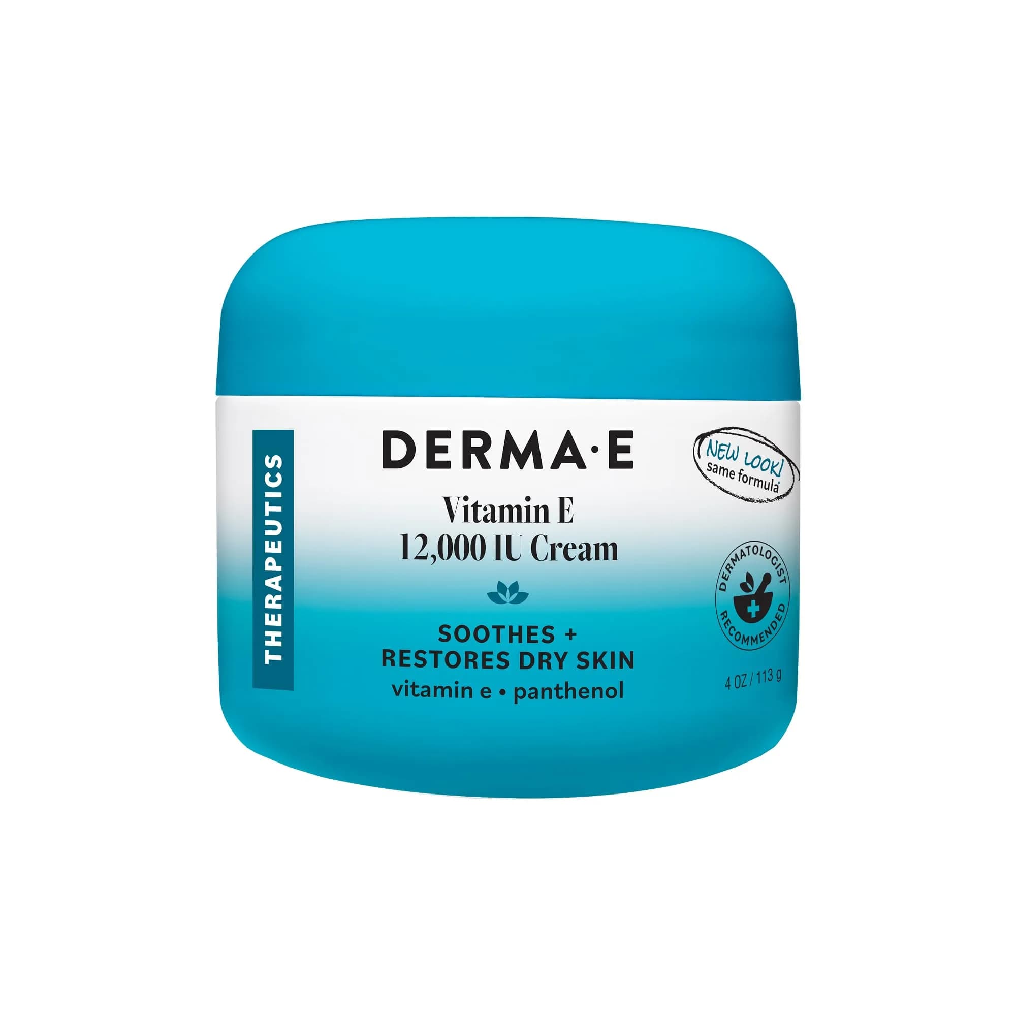 Derma E Vitamin E 12,000 IU Cream 118ml (4 oz) | Intensive Moisturizer for Face, Body & Hands - main product image
