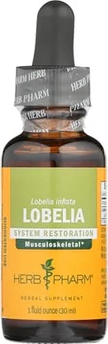 Herb Pharm Certified Organic Lobelia Liquid Extract 1 Fl Oz (29.57 ml) | Musculoskeletal System Support thumbnail 1
