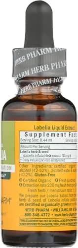 Herb Pharm Certified Organic Lobelia Liquid Extract 1 Fl Oz (29.57 ml) | Musculoskeletal System Support thumbnail 7