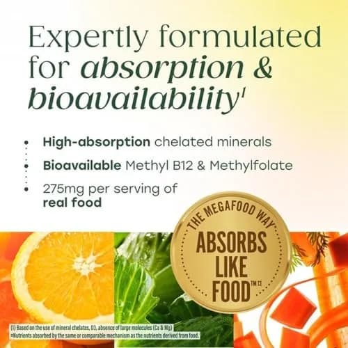 MegaFood One Daily Multivitamin for Women with 22 Nutrients, 90 Tablets | Supports Energy, Bone & Immune Health thumbnail 7