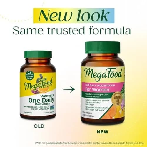 MegaFood One Daily Multivitamin for Women with 22 Nutrients, 90 Tablets | Supports Energy, Bone & Immune Health thumbnail 2