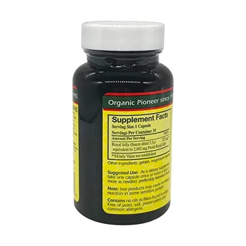 YS Organic Pure Royal Jelly Capsules 35 Count (Pack of 1) | Ultra Mega Strength 2000mg thumbnail 6