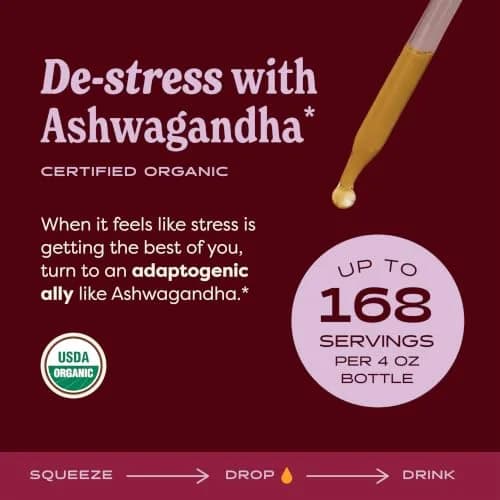 Herb Pharm Organic Ashwagandha Liquid Extract 118ml (4 fl oz) | Calming Ayurvedic Adaptogen for Stress Support thumbnail 2