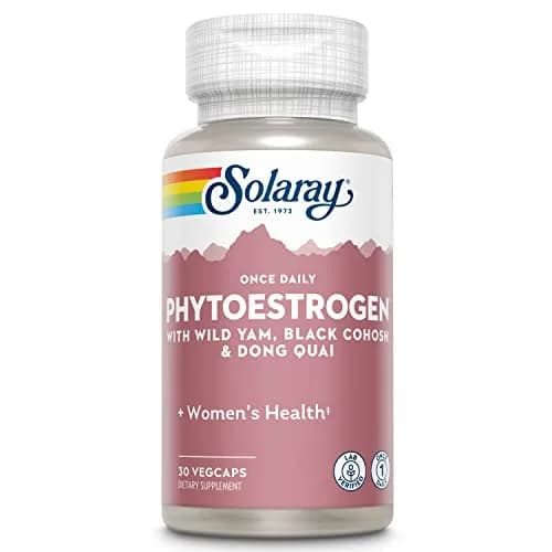 SOLARAY Once Daily Phytoestrogen VegCaps 30 Count (30 Servings) | Women's Health Support with Wild Yam, Soy, Black Cohosh & Dong Quai thumbnail 1