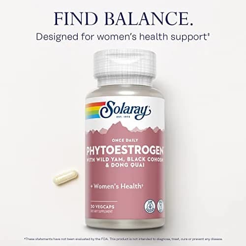 SOLARAY Once Daily Phytoestrogen VegCaps 30 Count (30 Servings) | Women's Health Support with Wild Yam, Soy, Black Cohosh & Dong Quai thumbnail 3