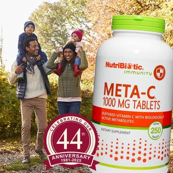 NutriBiotic Meta-C Tablets, 1000 mg Spirulina-Bound Vitamin C, 250 Count | Buffered with Calcium, Antioxidant & Collagen Support thumbnail 5
