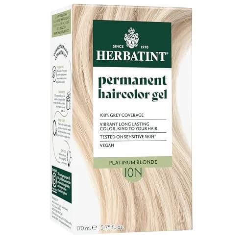 Herbatint 10N Platinum Blonde Permanent Hair Dye | Herbal, Ammonia-Free, Gray Cover, 5.75 Fl Oz thumbnail 1
