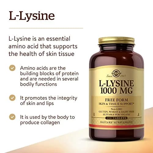 Solgar L-Lysine 1000 mg Tablets | 250 Count (250 Servings) | Essential Amino Acid for Skin & Collagen Support thumbnail 3
