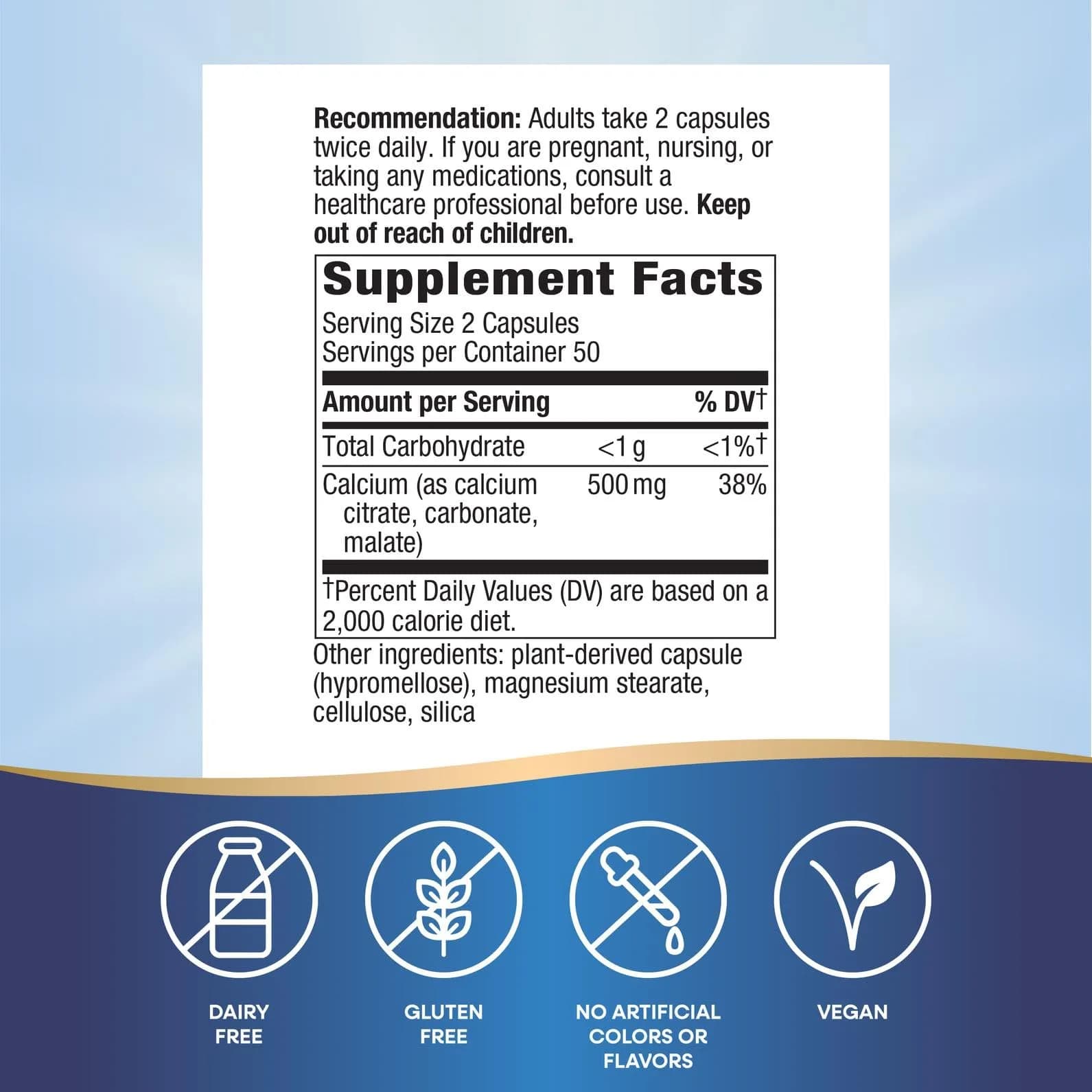 Nature's Way Calcium Citrate, Carbonate & Malate 500mg 100 Count | Supports Healthy Bones & Teeth - view 5