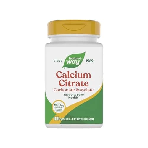 Nature's Way Calcium Citrate, Carbonate & Malate 500mg 100 Count | Supports Healthy Bones & Teeth thumbnail 1