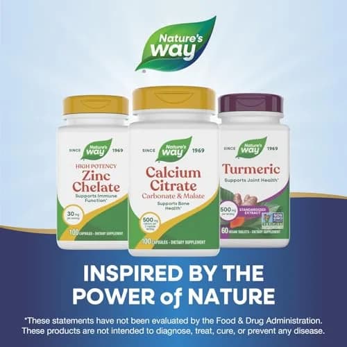 Nature's Way Calcium Citrate, Carbonate & Malate 500mg 100 Count | Supports Healthy Bones & Teeth thumbnail 7