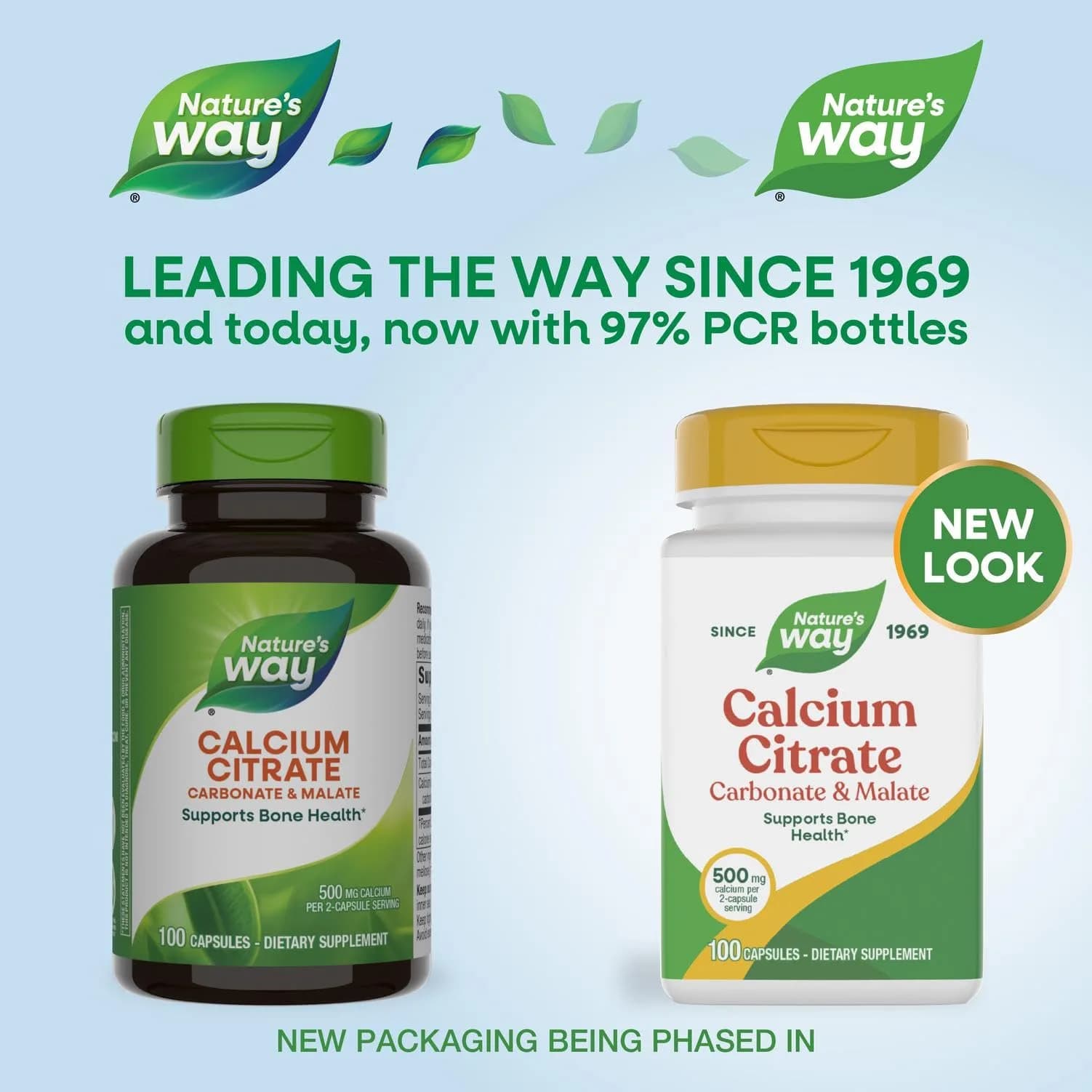 Nature's Way Calcium Citrate, Carbonate & Malate 500mg 100 Count | Supports Healthy Bones & Teeth - view 2