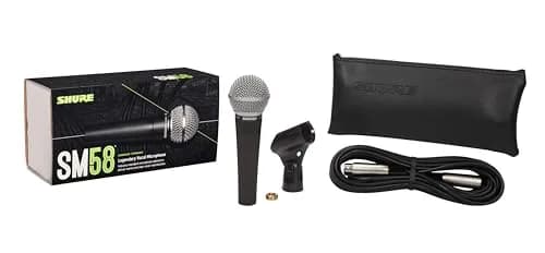 Shure SM58 Pro Dynamic Vocal Microphone with 25-ft XLR Cable | Legendary Vocal Clarity for Stage & Studio thumbnail 2