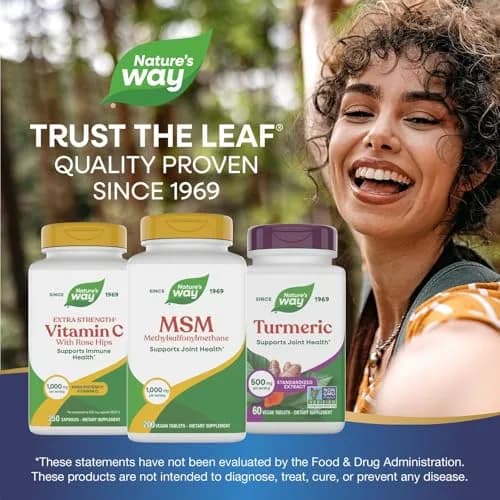 Nature's Way MSM 1000 mg | Supports Joint, Hair & Nails | 200 Tablets (Vegan, Gluten-Free) thumbnail 7