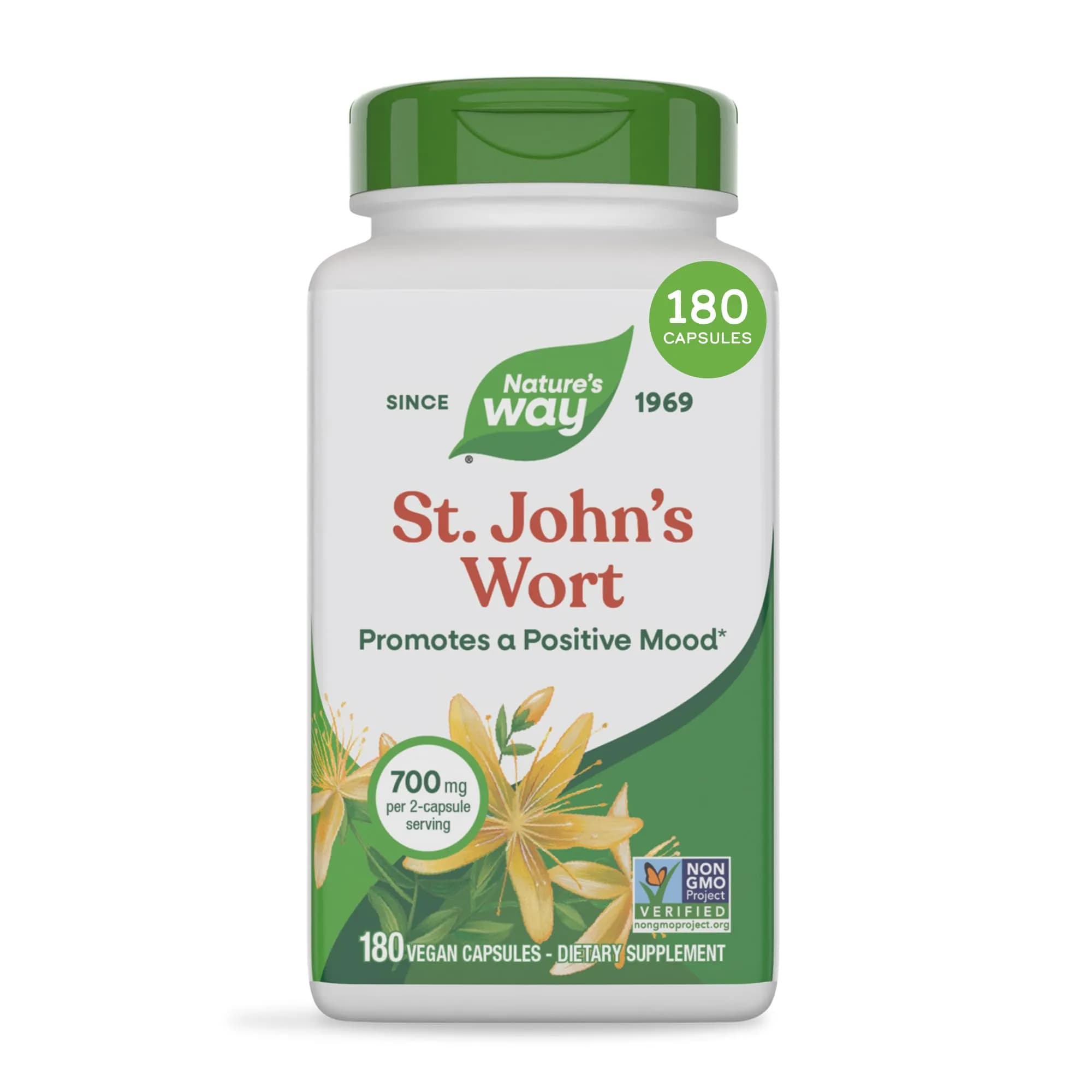 Nature's Way St. John’s Wort Capsules, 700 mg | Supports Mood & Wellbeing, Vegan, 180 ct — Capsule