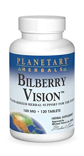 Planetary Herbals Bilberry Vision Tablets 120 Count | Supports Eye Health & Antioxidant Protection thumbnail 1