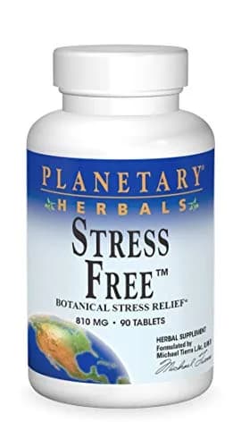 Planetary Herbals Stress Free Calm Formula Tablets, 810 mg | Botanical Stress Relief for Adults thumbnail 1