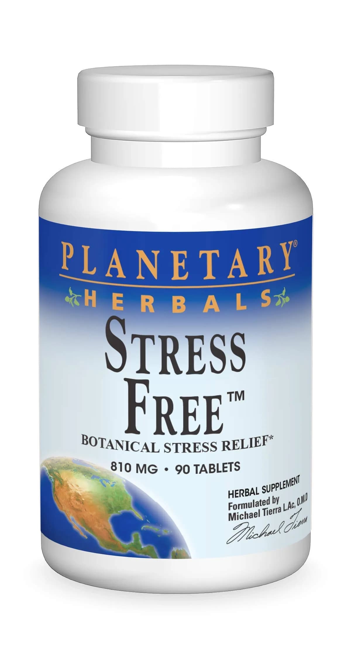 Planetary Herbals Stress Free Calm Formula Tablets, 810 mg | Botanical Stress Relief for Adults