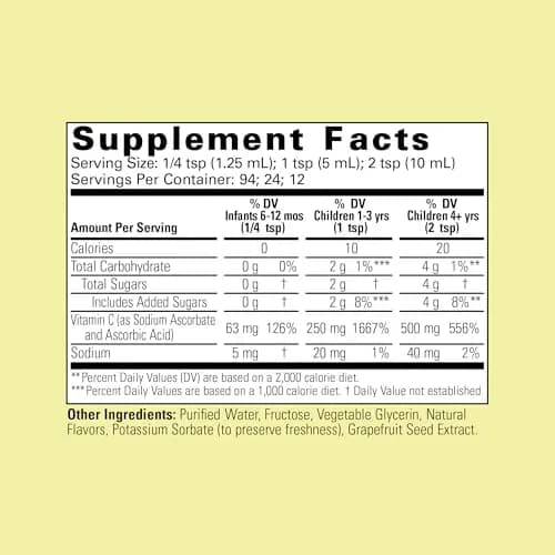 ChildLife Essentials Liquid Vitamin C 120ml (4 Fl Oz) | Immune Support for Kids thumbnail 2