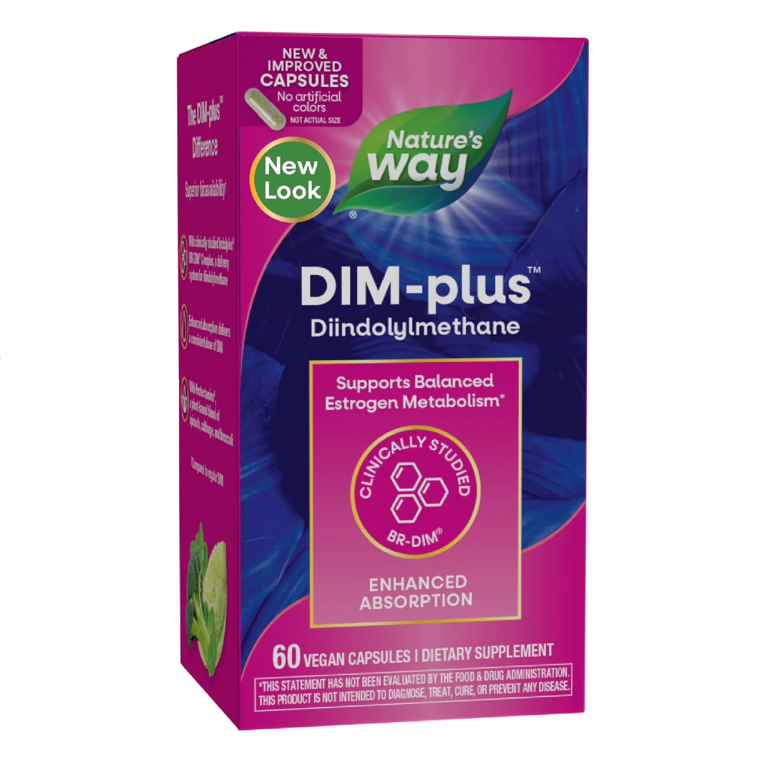 Nature's Way DIM-Plus DIM Supplement 100 mg 60 Capsules | Supports Balanced Estrogen Metabolism - main product image