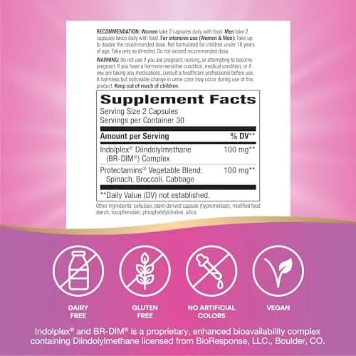 Nature's Way DIM-Plus DIM Supplement 100 mg 60 Capsules | Supports Balanced Estrogen Metabolism thumbnail 4