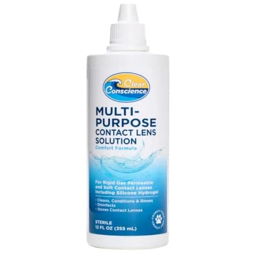 Clear Conscience Contact Lens Solution 12 Fl Oz | Cruelty-Free, No Rub Formula for Sensitive Eyes thumbnail 1