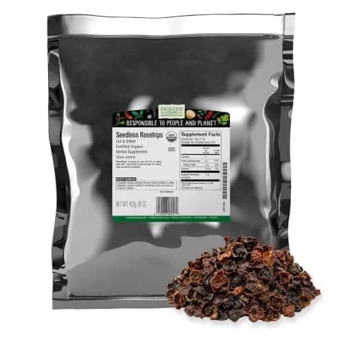 Frontier Co-op Organic Seedless Rosehips 16oz | Organic, Kosher, Non-Irradiated thumbnail 1