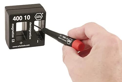 Wiha 40010 Magnetizer Demagnetizer Tool | 5.1 cm x 4.8 cm x 2.9 cm (2" x 1.9" x 1.1") thumbnail 3