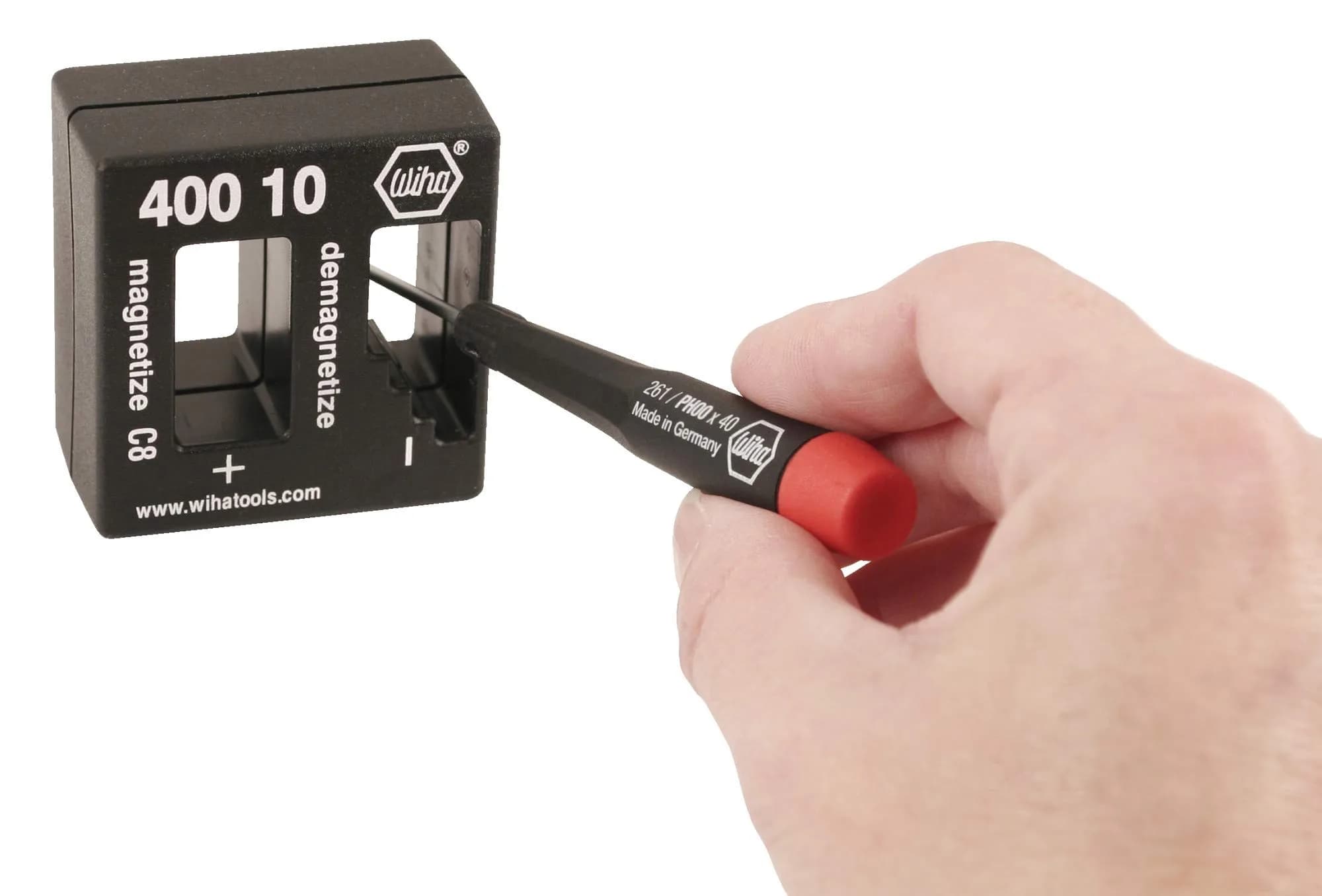 Wiha 40010 Magnetizer Demagnetizer Tool | 5.1 cm x 4.8 cm x 2.9 cm (2" x 1.9" x 1.1") - view 3