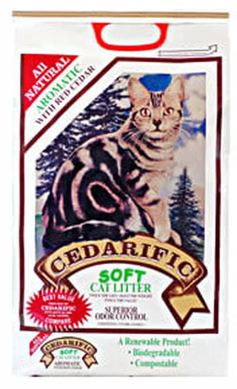 Cedarific Natural Cedar Chips Cat Litter 3.4 kg (7.5 lb) | Superior Odor Control for Cats — 7.5 Pound Bag