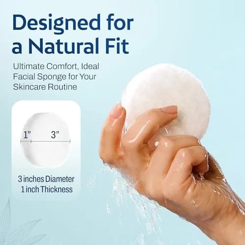 HartFelt Round Face Scrubber 1 Count | Reusable Facial Sponge for Daily Cleansing thumbnail 5