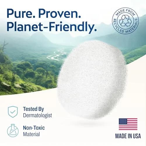 HartFelt Round Face Scrubber 1 Count | Reusable Facial Sponge for Daily Cleansing thumbnail 7