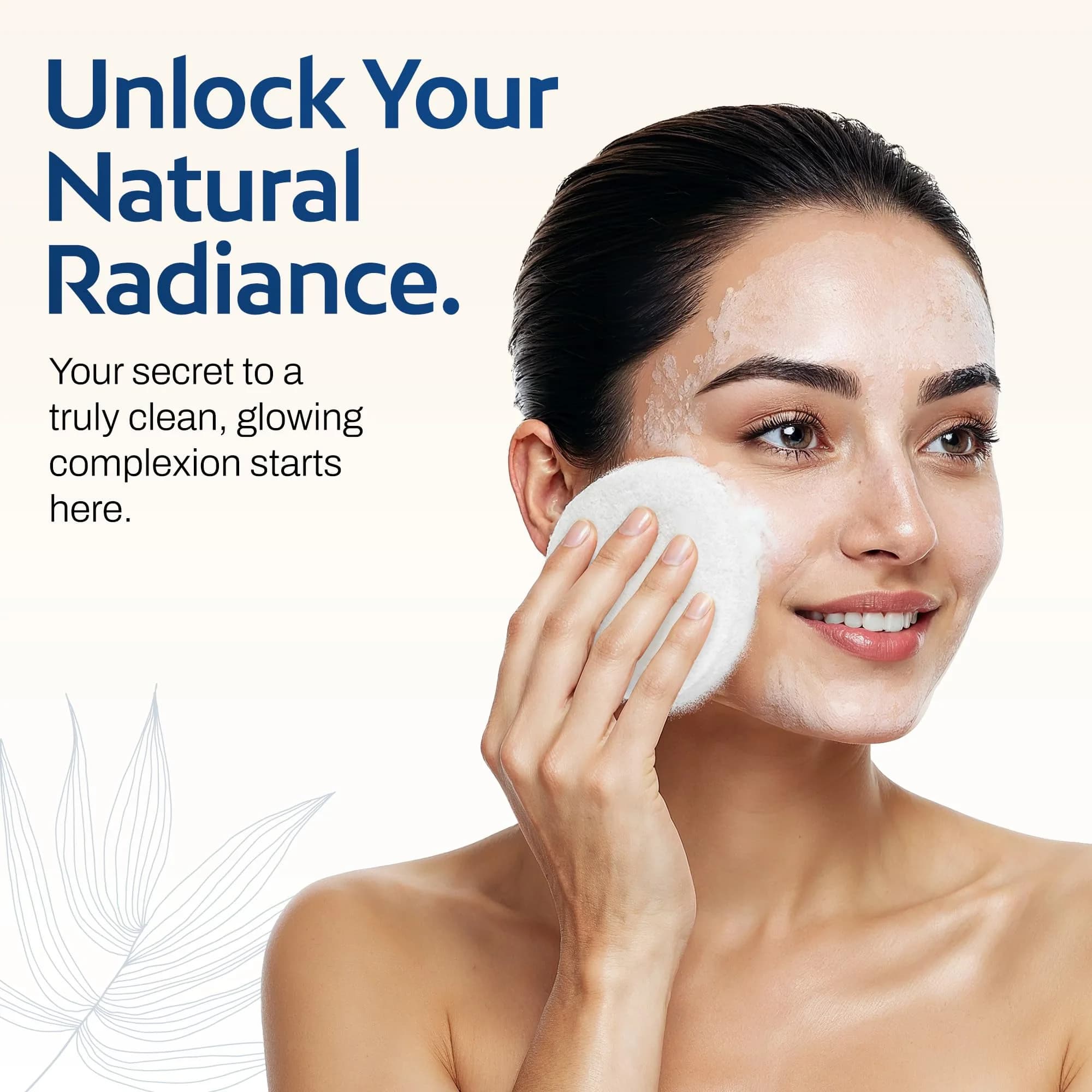 HartFelt Round Face Scrubber 1 Count | Reusable Facial Sponge for Daily Cleansing - view 2