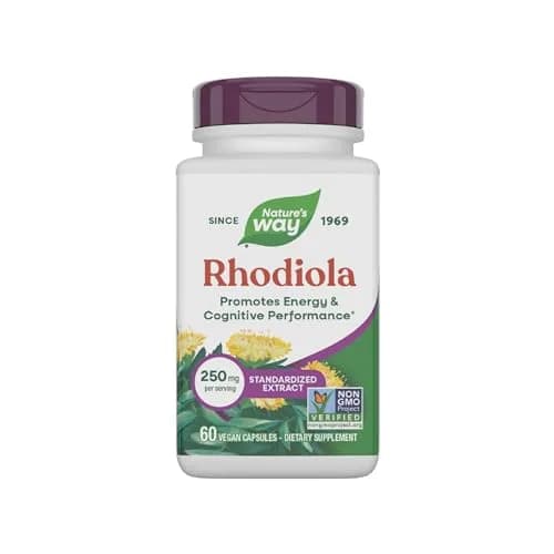 Nature's Way Rhodiola Capsules 250mg (60 Count) | Adaptogenic Herb for Energy & Cognitive Support thumbnail 1