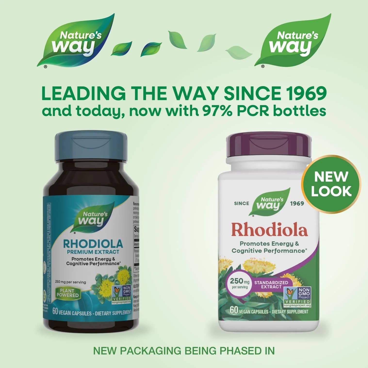 Nature's Way Rhodiola Capsules 250mg (60 Count) | Adaptogenic Herb for Energy & Cognitive Support - view 2