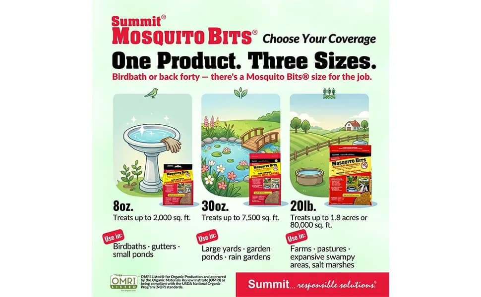 Summit Mosquito Bits Larvicide Granules 850g (30 oz) | EPA Registered Biological Control - view 5