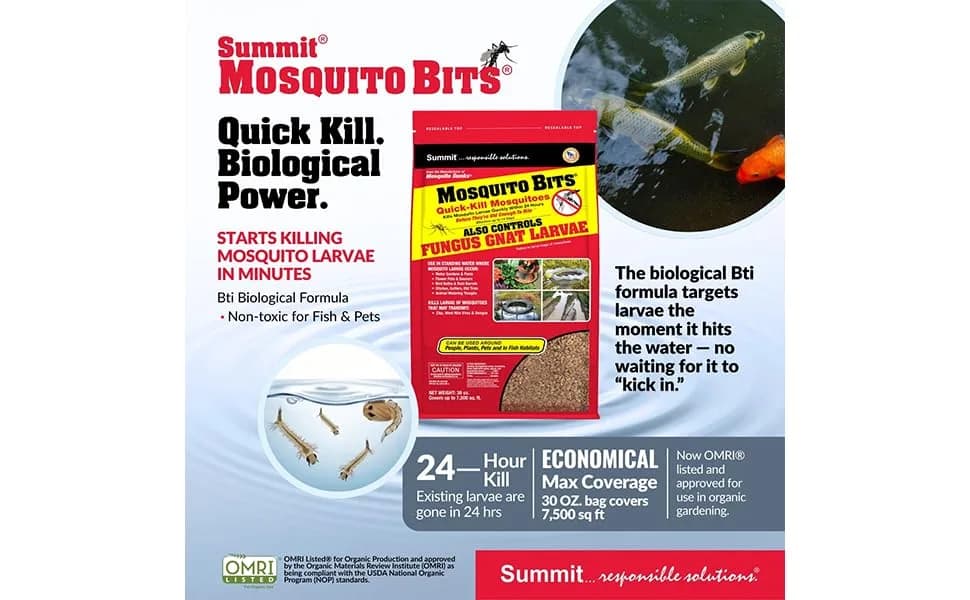 Summit Mosquito Bits Larvicide Granules 850g (30 oz) | EPA Registered Biological Control - view 8
