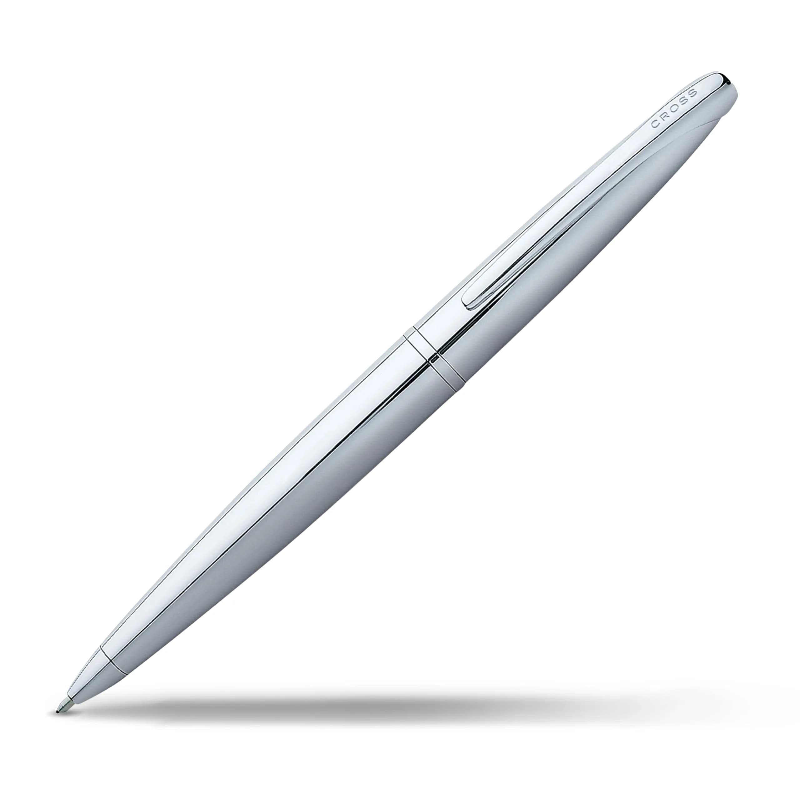 Cross ATX Pure Chrome Ballpoint Pen, Medium Point, Black Ink (0.7mm) | Smooth Writing, Professional Design - main product image