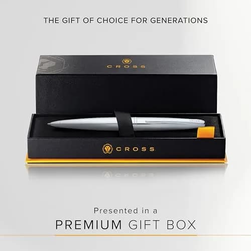 Cross ATX Pure Chrome Ballpoint Pen, Medium Point, Black Ink (0.7mm) | Smooth Writing, Professional Design thumbnail 5