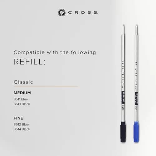 Cross ATX Pure Chrome Ballpoint Pen, Medium Point, Black Ink (0.7mm) | Smooth Writing, Professional Design thumbnail 7