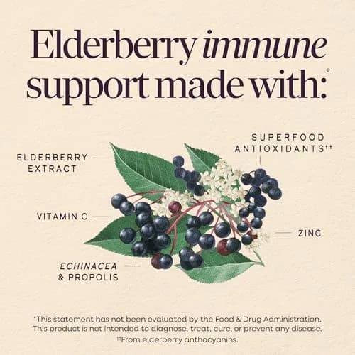 Nature's Way Sambucus Immune Elderberry Syrup with Vitamin C & Zinc 240ml (8 Fl Oz) | Immune Support with Superfood Antioxidants thumbnail 3