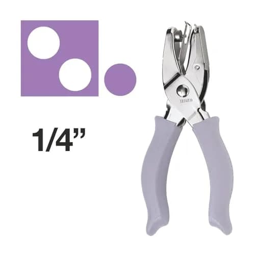 Fiskars 1/4" Circle Hand Hole Punch for Paper & Crafts, Lilac | Portable, Durable, Easy to Use thumbnail 2