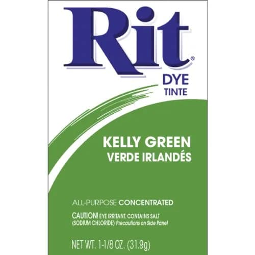 Rit Fabric Dye Powder Kelly Green | Vibrant Color for Natural & Synthetic Fabrics thumbnail 1