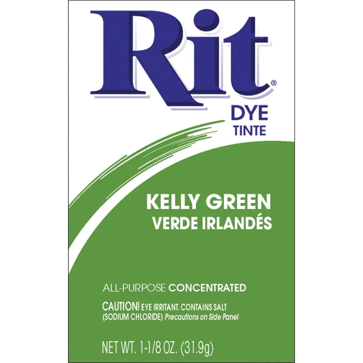 Rit Fabric Dye Powder Kelly Green | Vibrant Color for Natural & Synthetic Fabrics