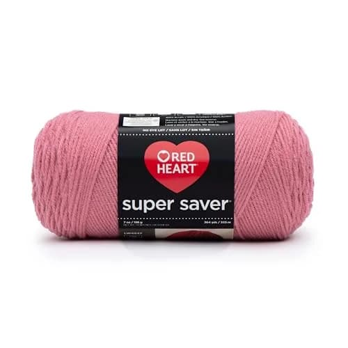 Red Heart Super Saver Yarn, Light Raspberry, 198g (7oz) | 100% Acrylic, Medium Weight thumbnail 1