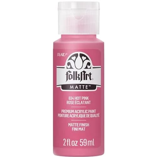 FolkArt Acrylic Paint Hot Pink 59ml (2 Fl Oz) | Artist-Quality Matte Finish thumbnail 1