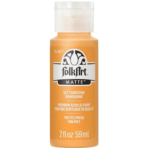 FolkArt Acrylic Paint Tangerine 60ml (2 Fl Oz) | Artist-Quality Matte Finish thumbnail 1