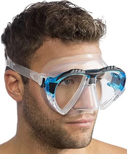 Cressi Matrix 2-Lens Masks, Clear/Aquamarine | Wide Field of View for Divers & Freedivers thumbnail 6